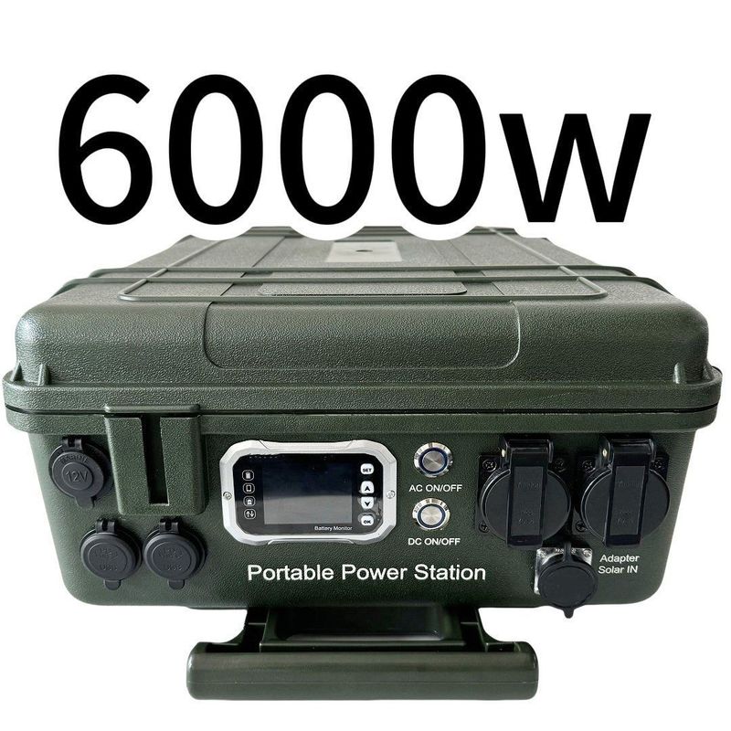6048wh Gerador de energia solar móvel de grande capacidade 6000W Estação de energia para alta demanda